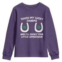 Funny St. Patrick's Day Youth Sweatshirt Touch My Lucky Charm