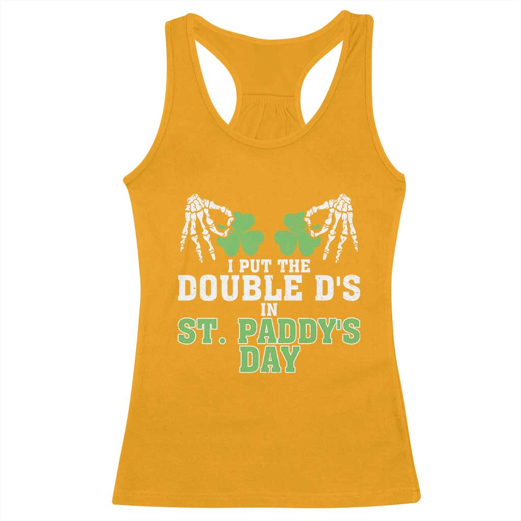 Funny St. Patrick's Day Racerback Tank Top Double Ds On St Paddys Day