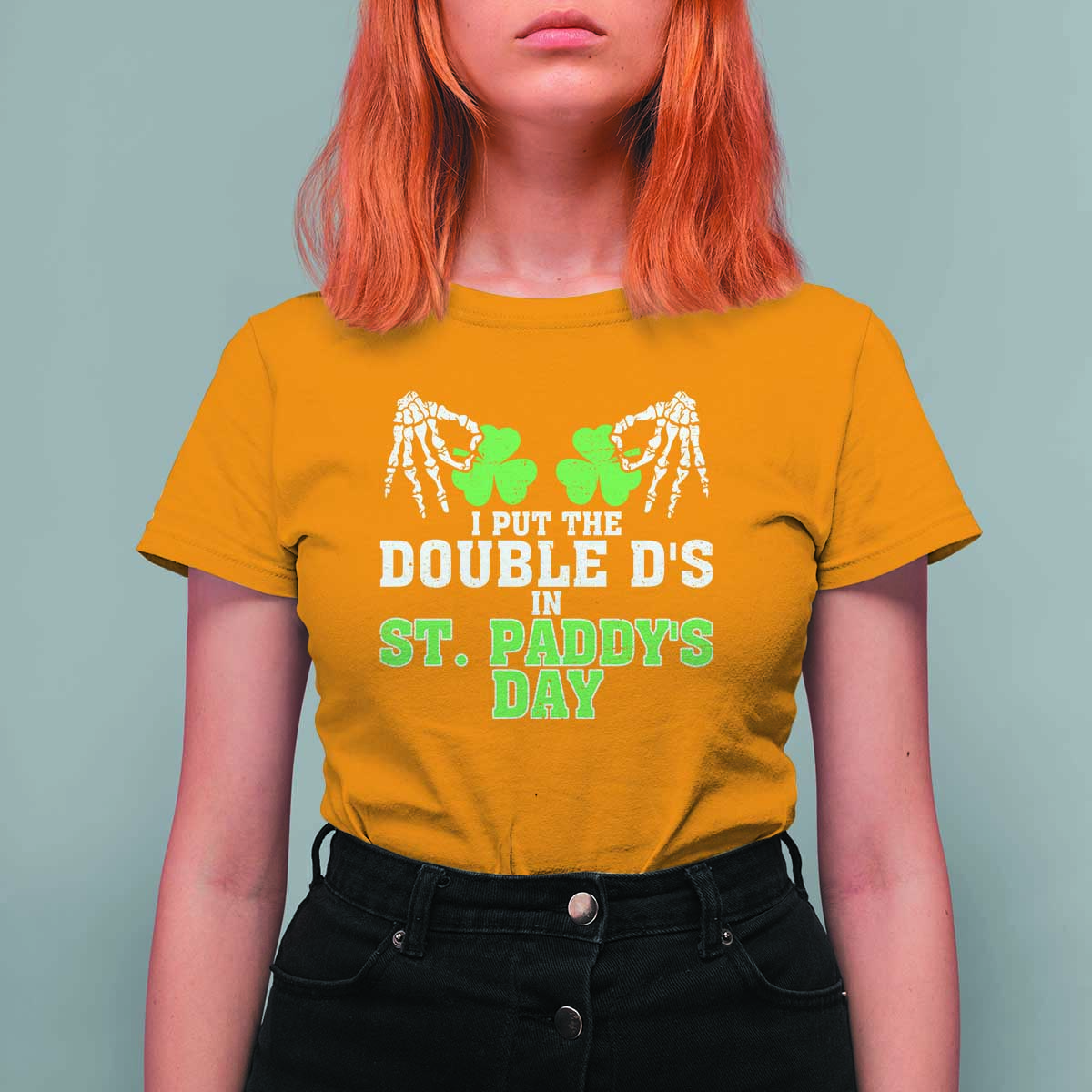 Funny St. Patrick's Day T Shirt For Women Double Ds On St Paddys Day