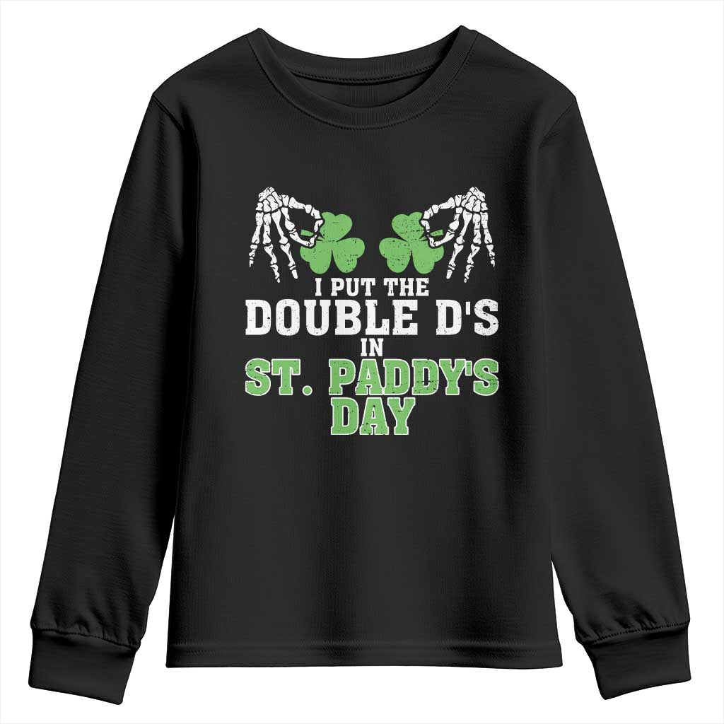 Funny St. Patrick's Day Youth Sweatshirt Double Ds On St Paddys Day