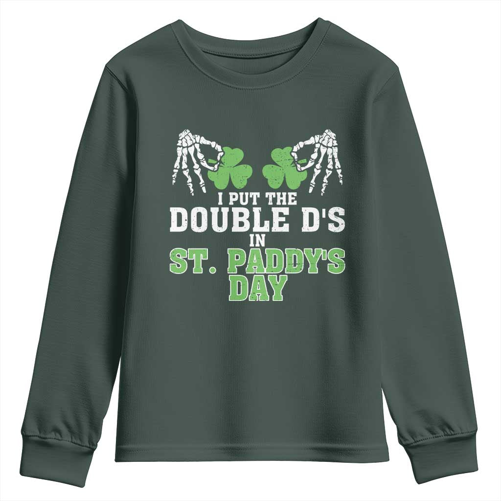 Funny St. Patrick's Day Youth Sweatshirt Double Ds On St Paddys Day