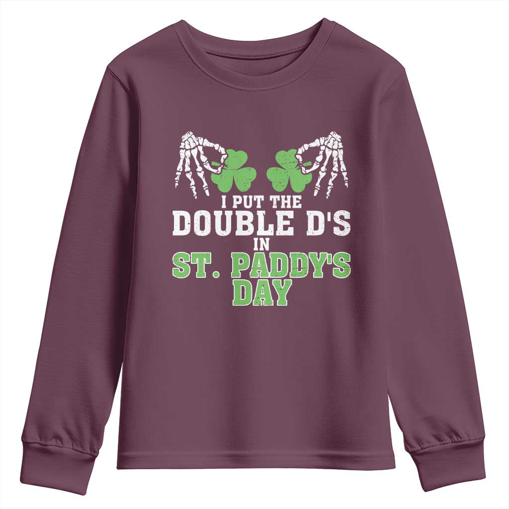 Funny St. Patrick's Day Youth Sweatshirt Double Ds On St Paddys Day