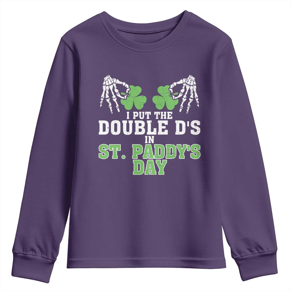 Funny St. Patrick's Day Youth Sweatshirt Double Ds On St Paddys Day