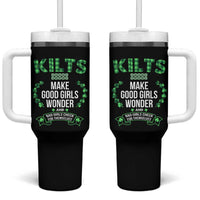 Funny Scots-Irish Kilts Tumbler With Handle Make Good Girls Wonder And Bad Girls Check For Themselves