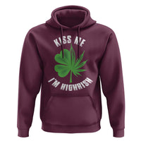 Funny St. Patrick's Day Cannabis Hoodie Kiss Me I'm Highrish