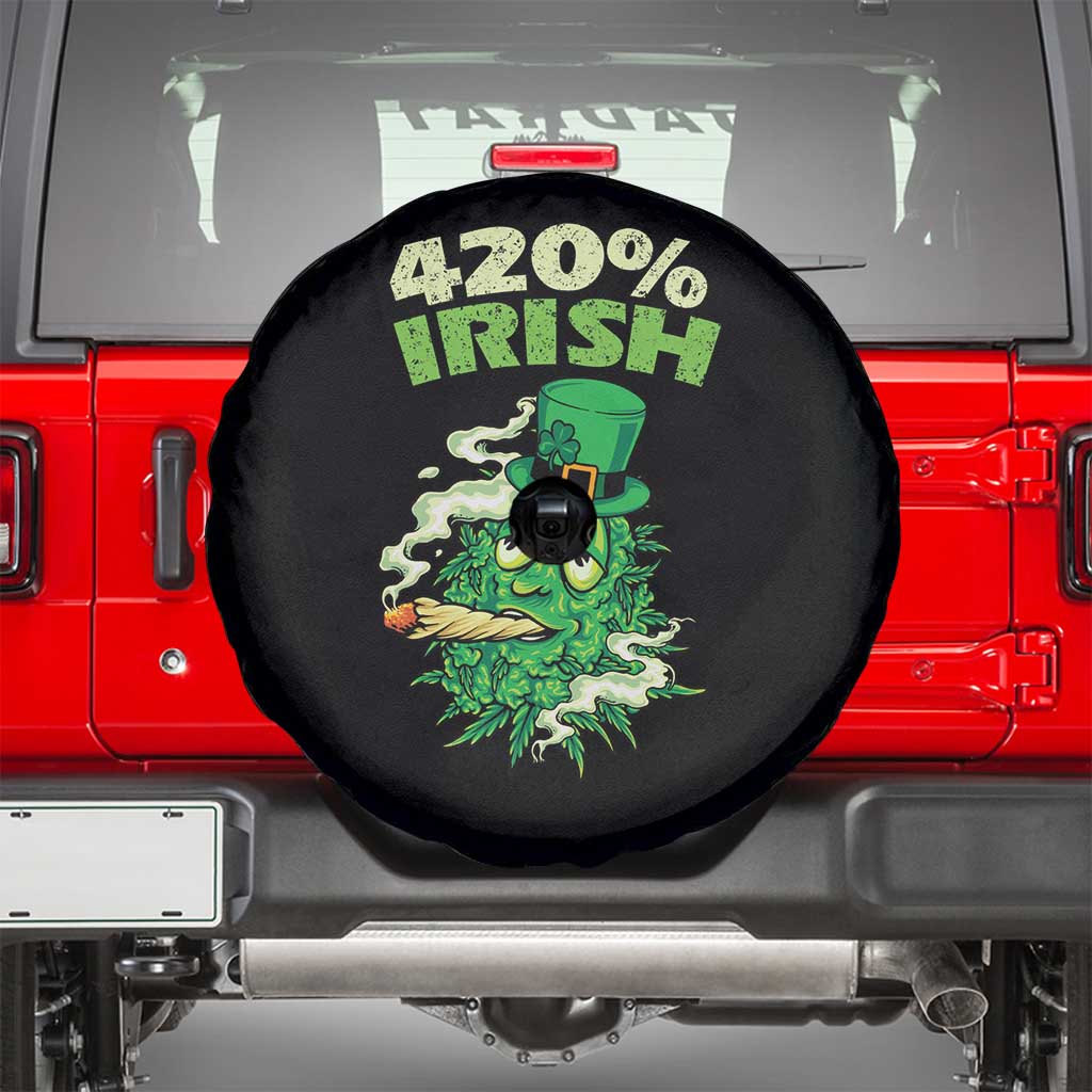 Funny St. Patrick's Day Cannabis Spare Tire Cover 420% Irish Weed