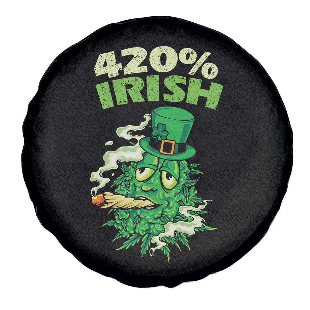 Funny St. Patrick's Day Cannabis Spare Tire Cover 420% Irish Weed