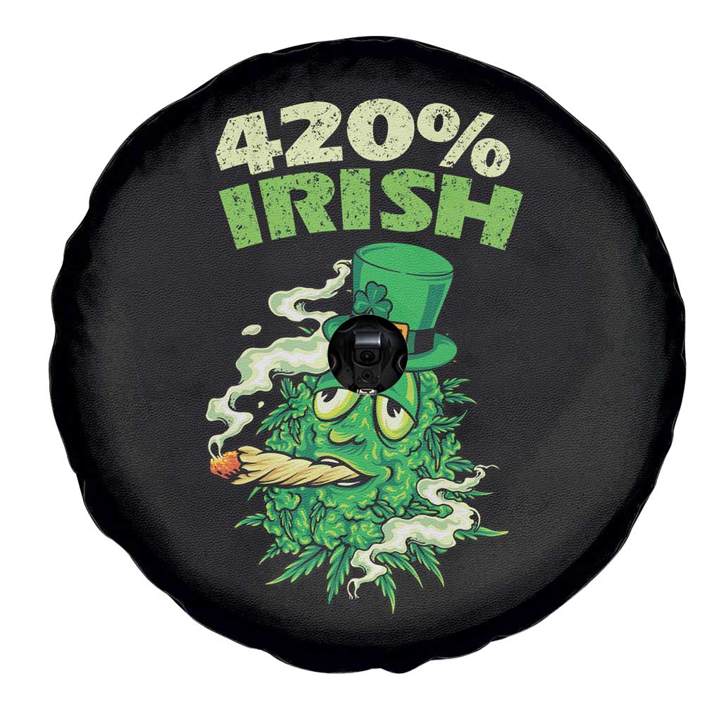 Funny St. Patrick's Day Cannabis Spare Tire Cover 420% Irish Weed