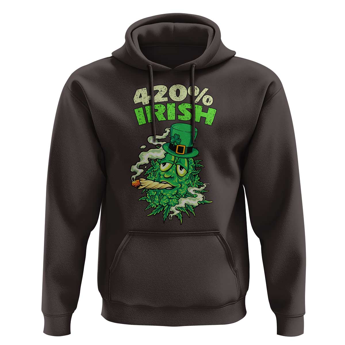 Funny St. Patrick's Day Cannabis Hoodie 420% Irish Weed