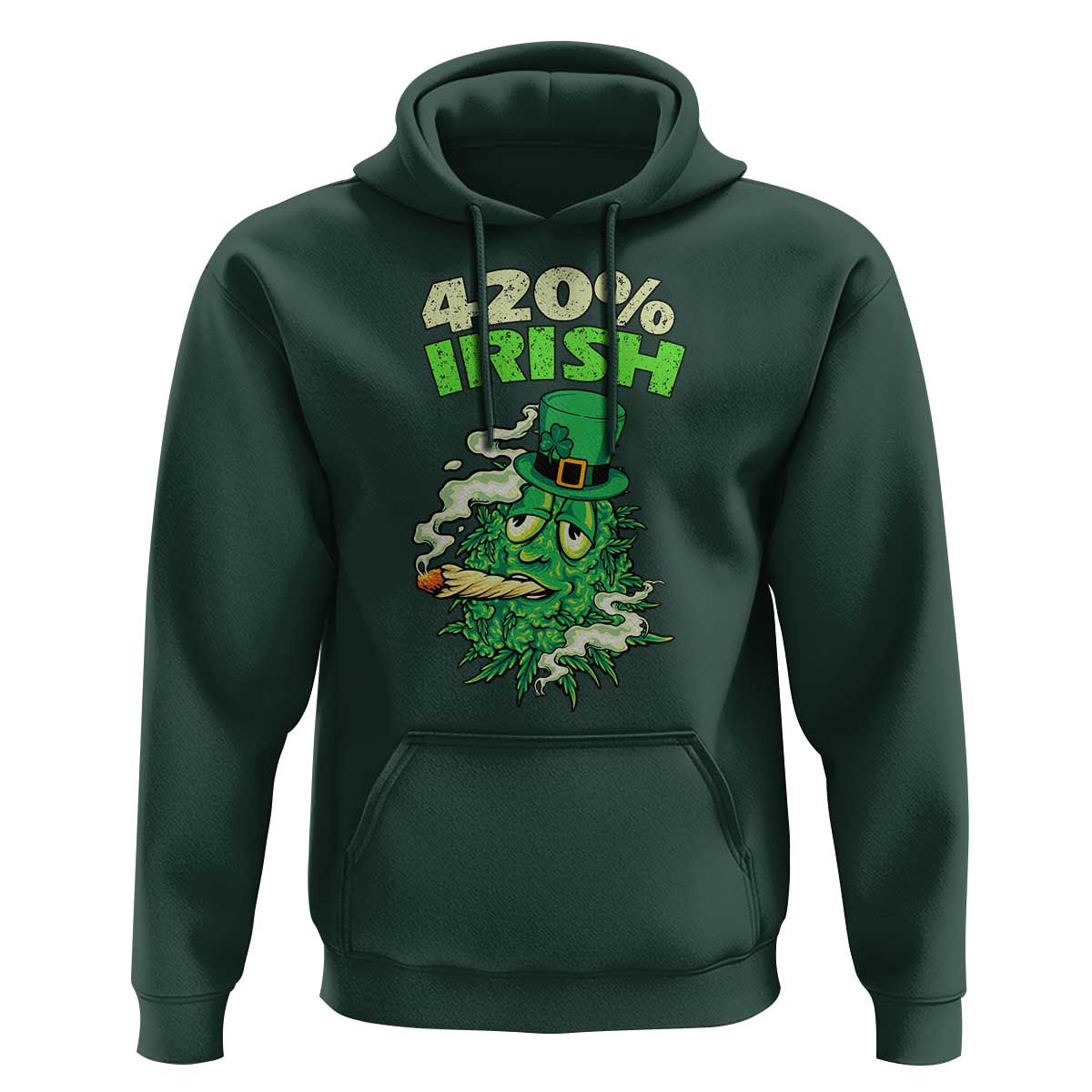 Funny St. Patrick's Day Cannabis Hoodie 420% Irish Weed