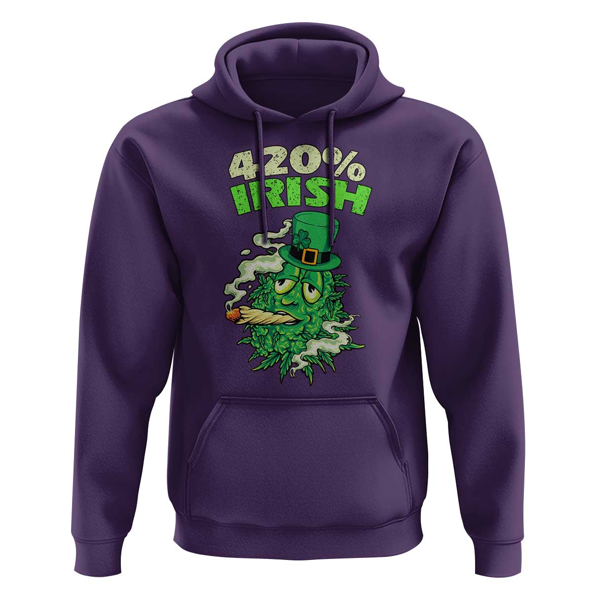 Funny St. Patrick's Day Cannabis Hoodie 420% Irish Weed