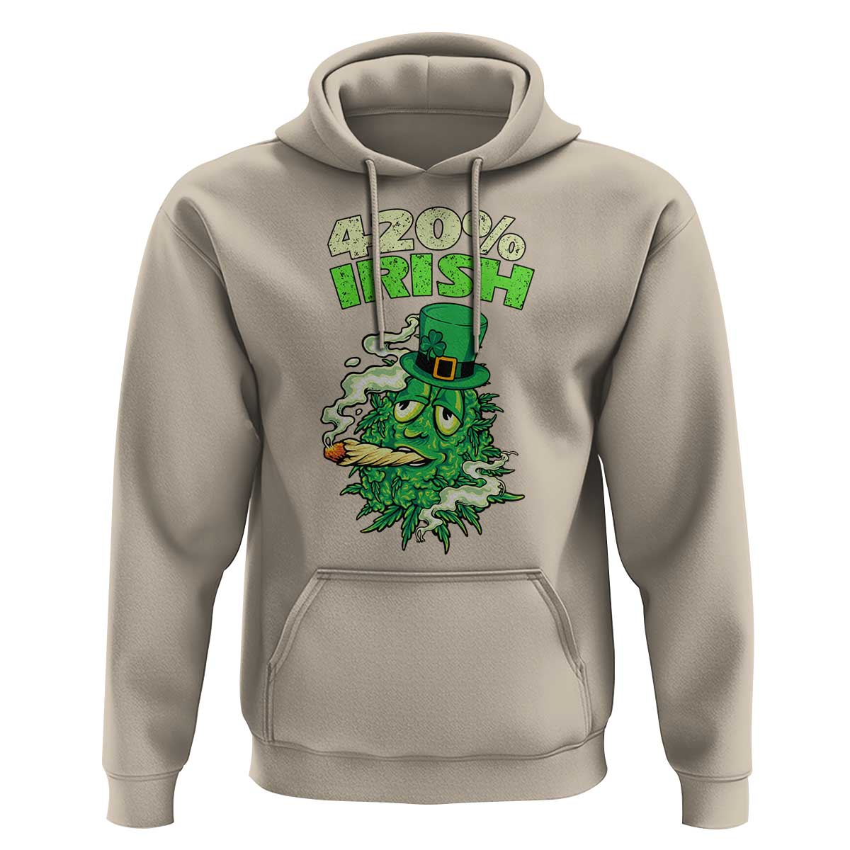 Funny St. Patrick's Day Cannabis Hoodie 420% Irish Weed