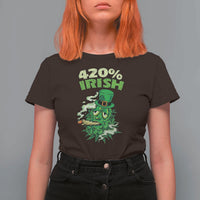 Funny St. Patrick's Day Cannabis T Shirt For Women 420% Irish Weed