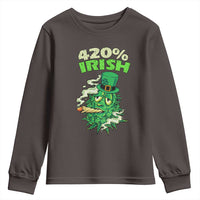 Funny St. Patrick's Day Cannabis Youth Sweatshirt 420% Irish Weed