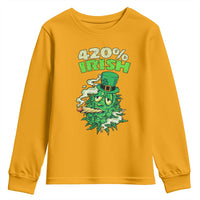 Funny St. Patrick's Day Cannabis Youth Sweatshirt 420% Irish Weed