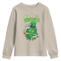 Funny St. Patrick's Day Cannabis Youth Sweatshirt 420% Irish Weed