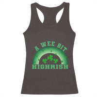 Funny St. Patrick's Day Marijuana Racerback Tank Top A Wee Bit Highrish 420 Weed Cannabis