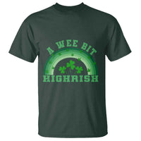 Funny St. Patrick's Day Marijuana T Shirt A Wee Bit Highrish 420 Weed Cannabis