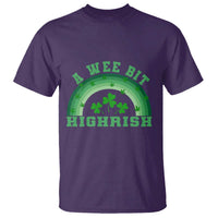 Funny St. Patrick's Day Marijuana T Shirt A Wee Bit Highrish 420 Weed Cannabis
