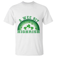 Funny St. Patrick's Day Marijuana T Shirt A Wee Bit Highrish 420 Weed Cannabis