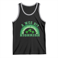 Funny St. Patrick's Day Marijuana Tank Top A Wee Bit Highrish 420 Weed Cannabis