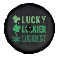 Funny St. Patrick's Day Weed Spare Tire Cover Lucky Luckiest Cannabis Shamrock
