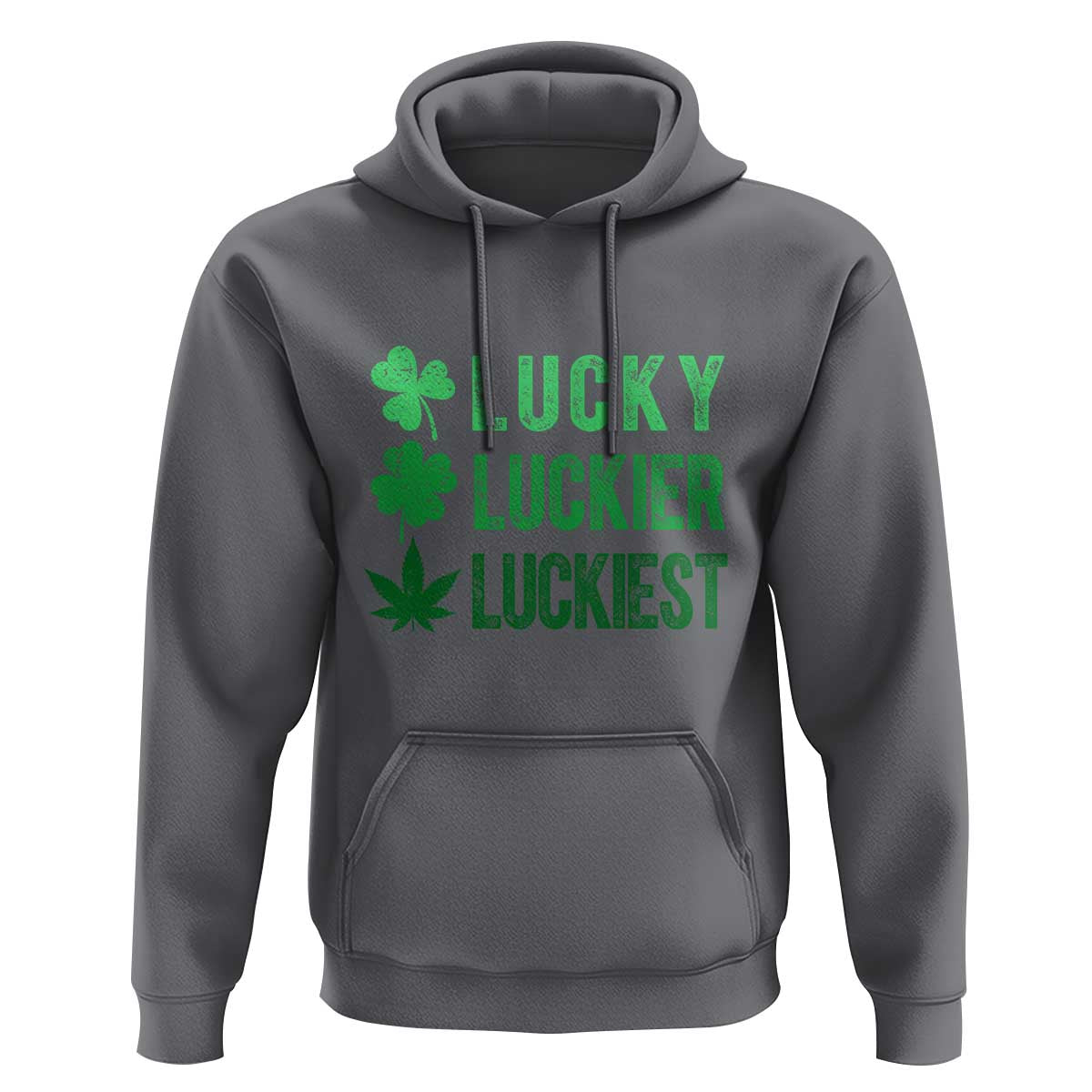 Funny St. Patrick's Day Weed Hoodie Lucky Luckiest Cannabis Shamrock
