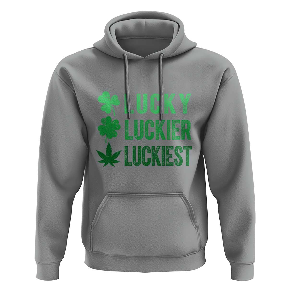 Funny St. Patrick's Day Weed Hoodie Lucky Luckiest Cannabis Shamrock