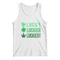 Funny St. Patrick's Day Weed Tank Top Lucky Luckiest Cannabis Shamrock