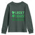 Funny St. Patrick's Day Weed Youth Sweatshirt Lucky Luckiest Cannabis Shamrock