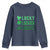 Funny St. Patrick's Day Weed Youth Sweatshirt Lucky Luckiest Cannabis Shamrock
