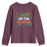 Funny St. Patrick's Day Youth Sweatshirt Dibs On The Redhead