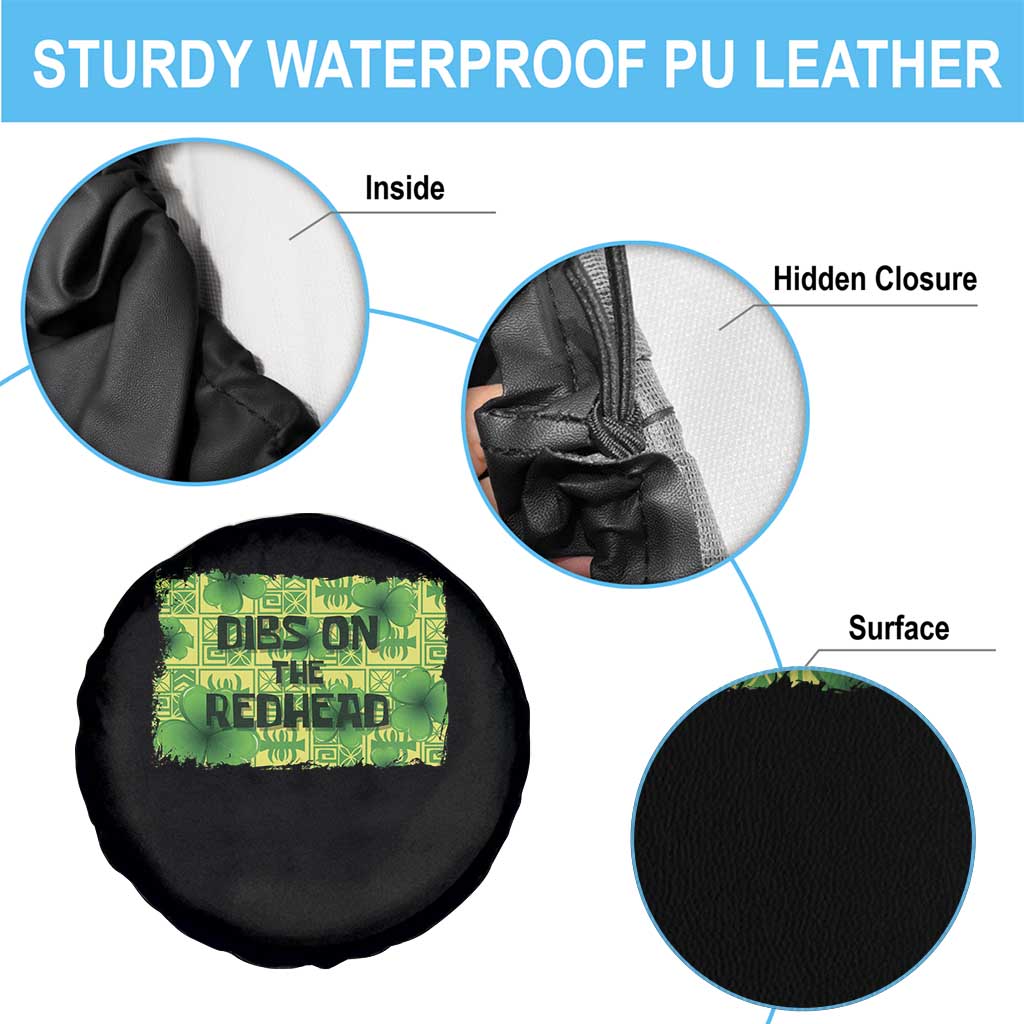 Funny St. Patrick's Day Dibs On The Redhead Spare Tire Cover