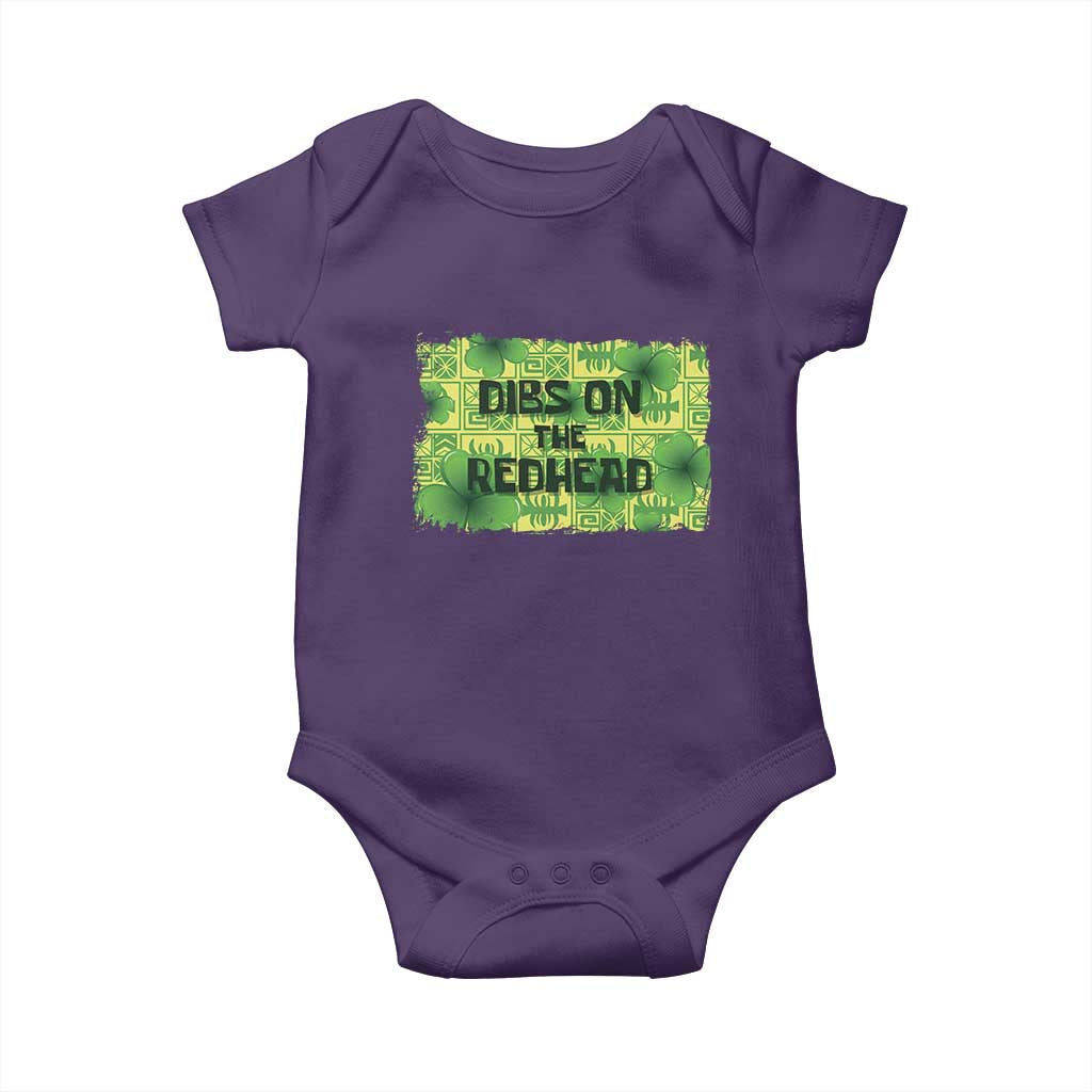 Funny St. Patrick's Day Dibs On The Redhead Baby Onesie