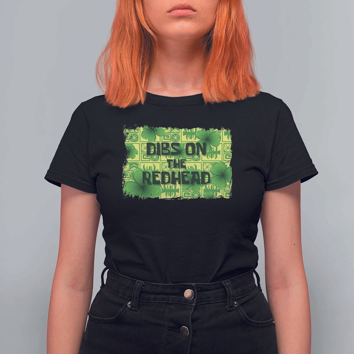 Funny St. Patrick's Day Dibs On The Redhead T Shirt For Women