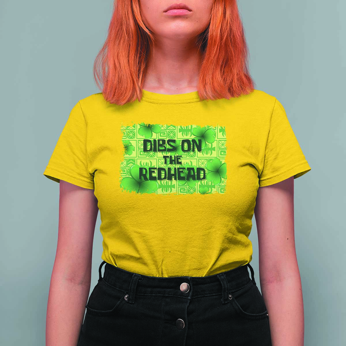 Funny St. Patrick's Day Dibs On The Redhead T Shirt For Women
