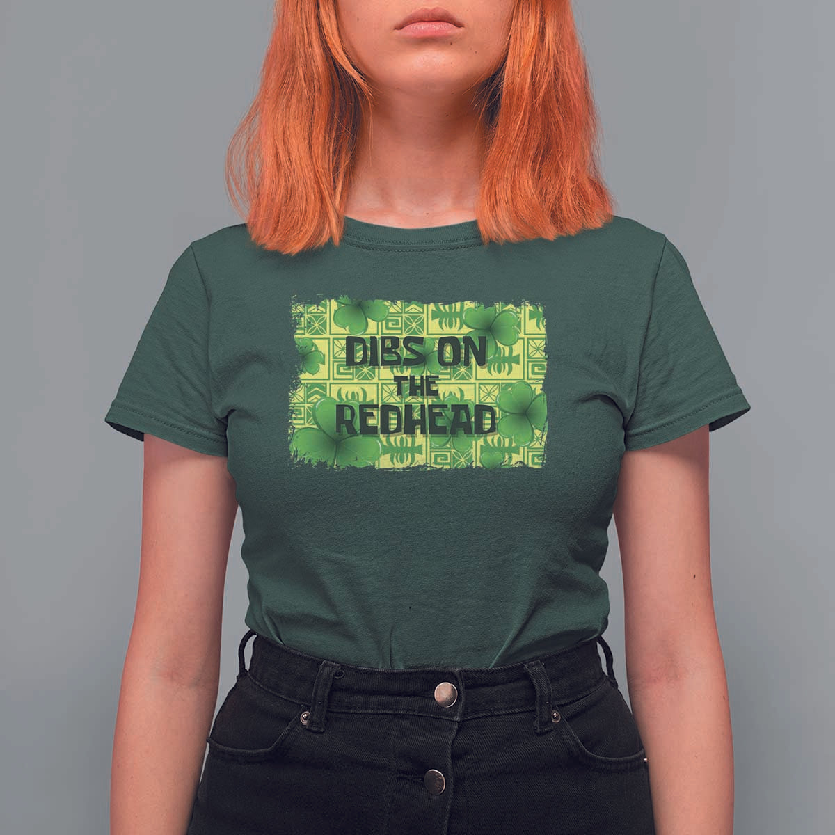 Funny St. Patrick's Day Dibs On The Redhead T Shirt For Women
