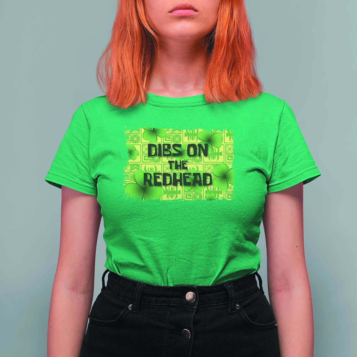Funny St. Patrick's Day Dibs On The Redhead T Shirt For Women