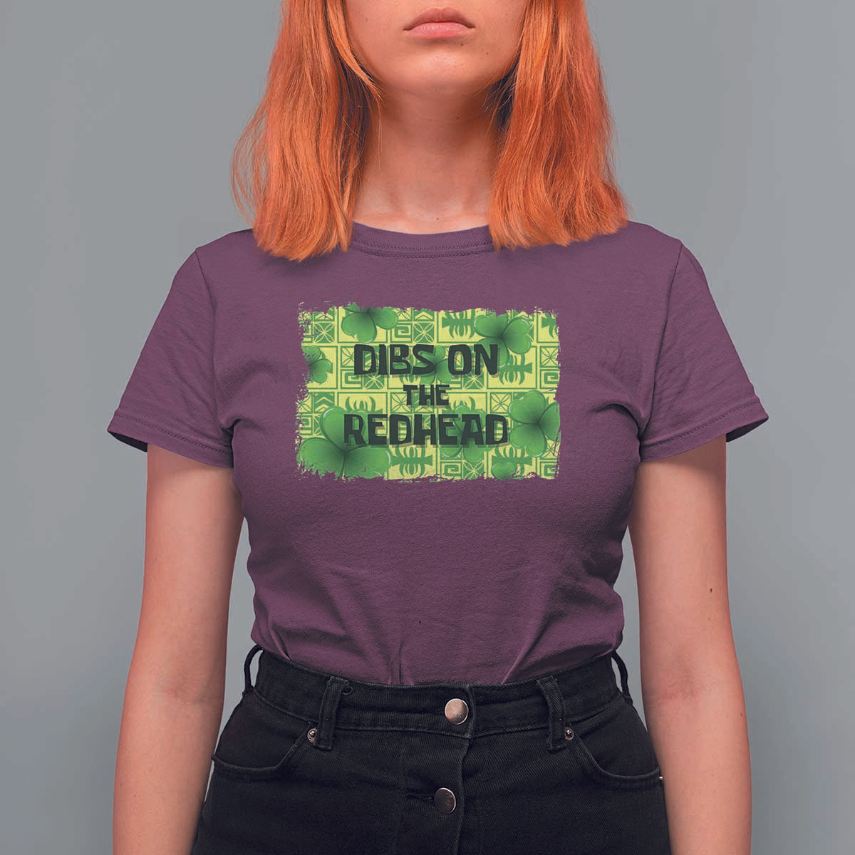 Funny St. Patrick's Day Dibs On The Redhead T Shirt For Women