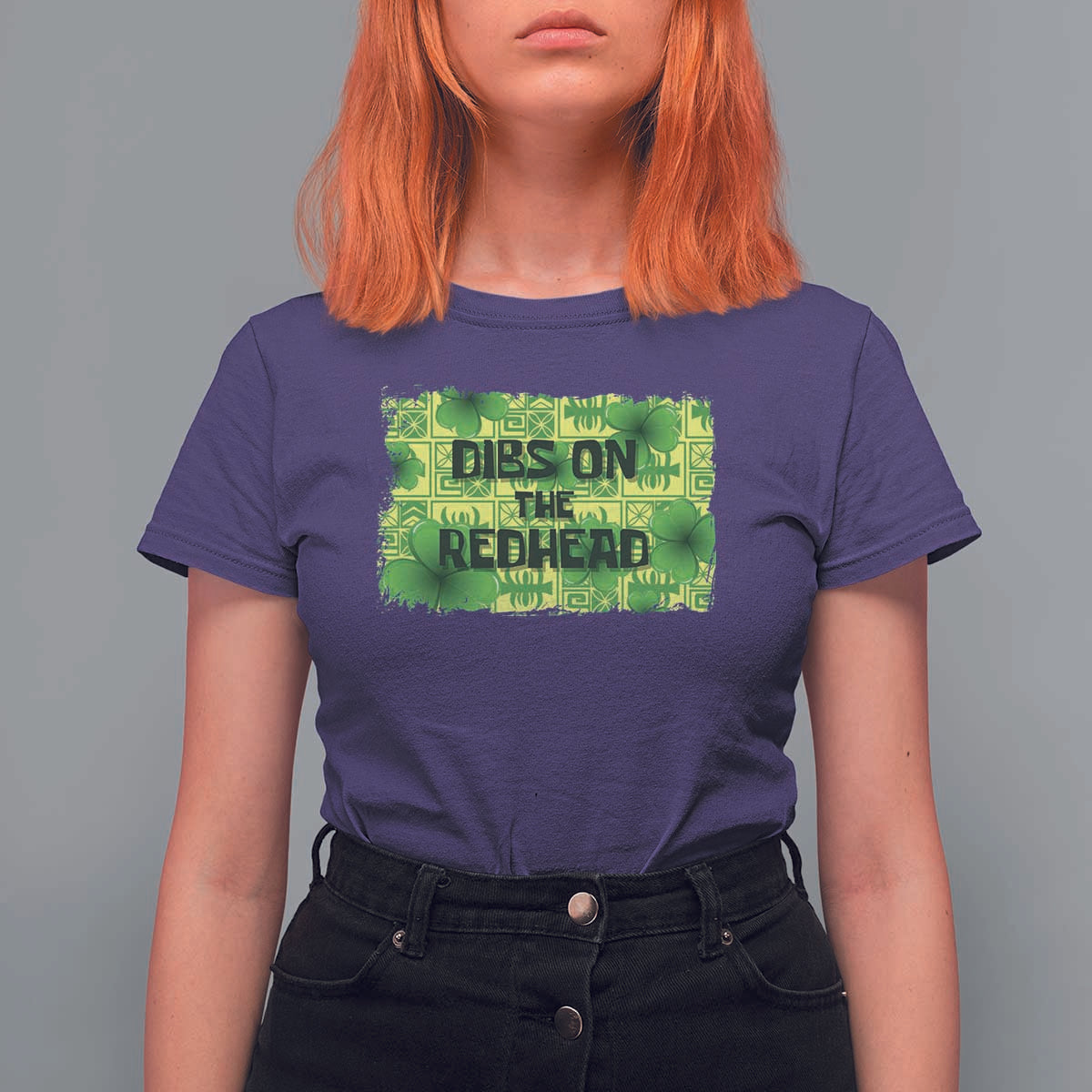 Funny St. Patrick's Day Dibs On The Redhead T Shirt For Women