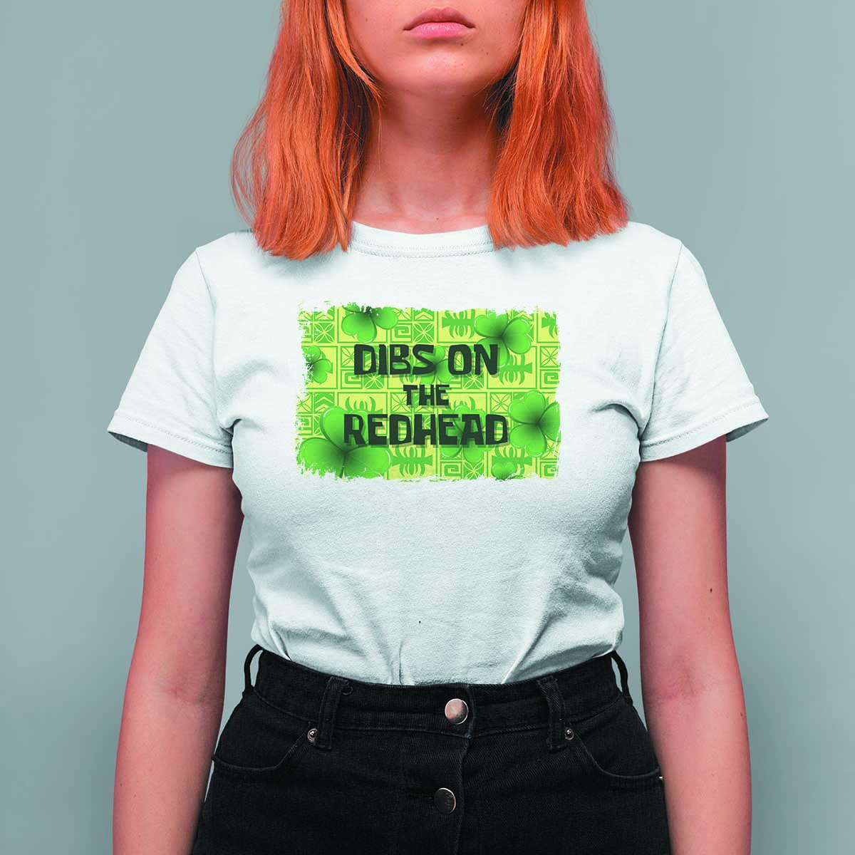Funny St. Patrick's Day Dibs On The Redhead T Shirt For Women
