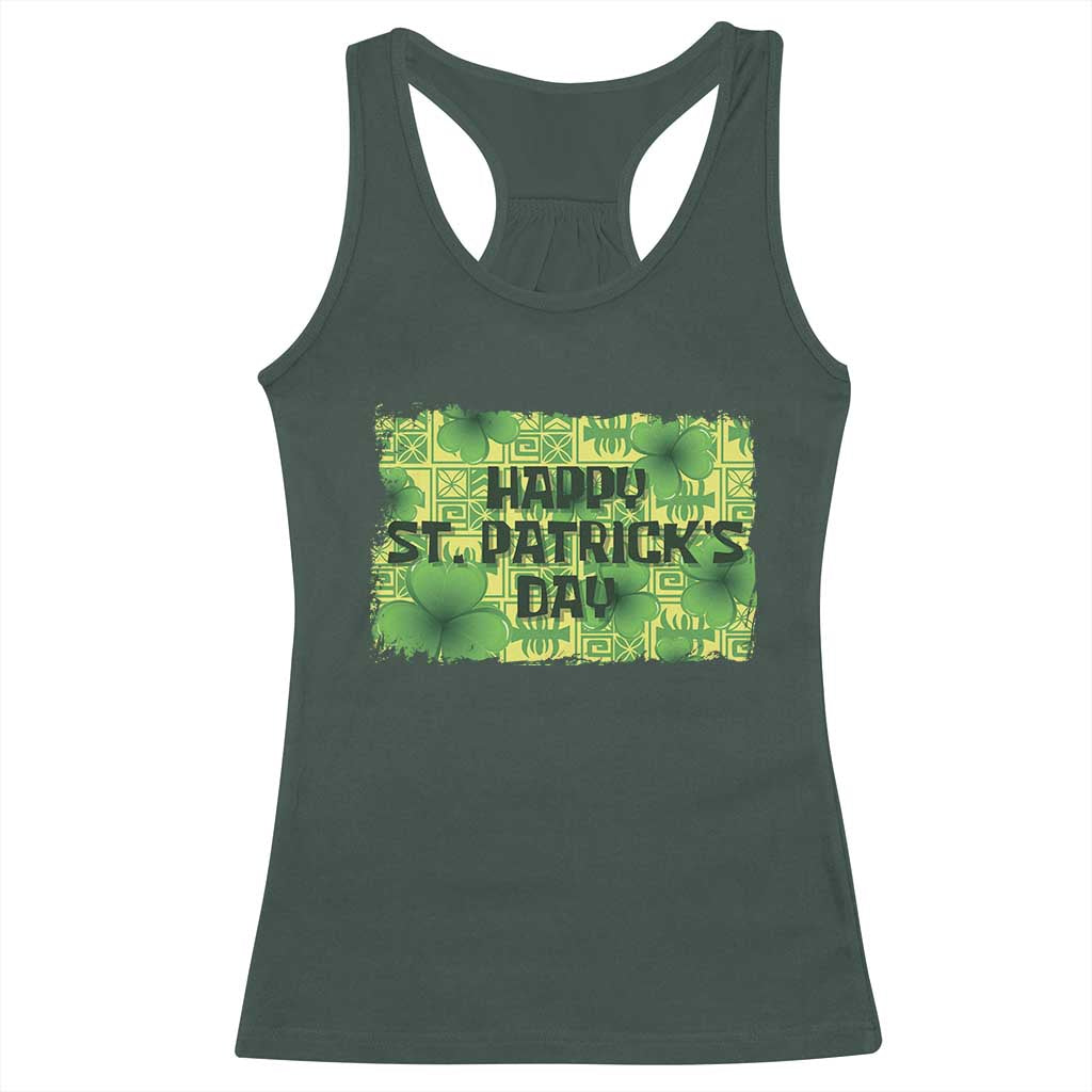 Funny Happy St. Patrick's Day Racerback Tank Top