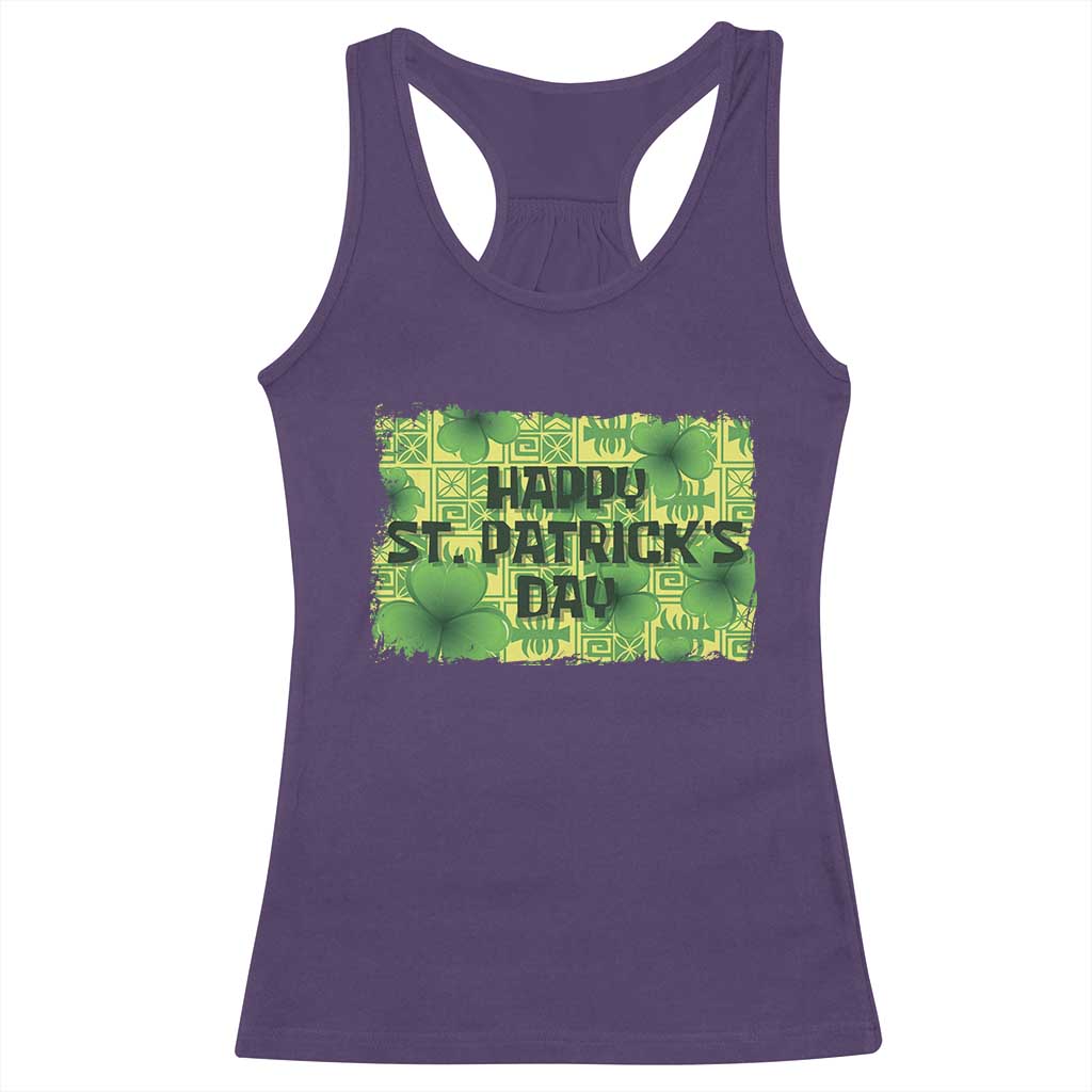 Funny Happy St. Patrick's Day Racerback Tank Top