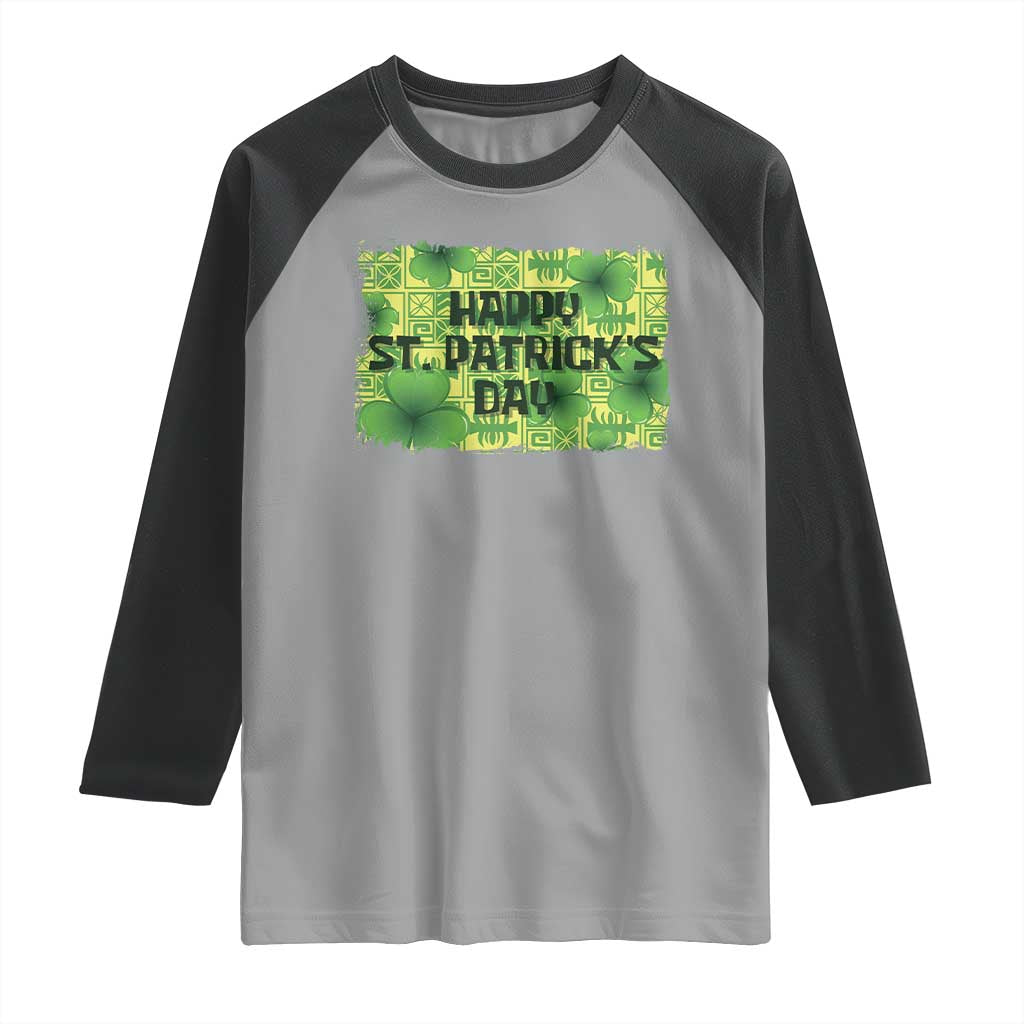 Funny Happy St. Patrick's Day Raglan Shirt