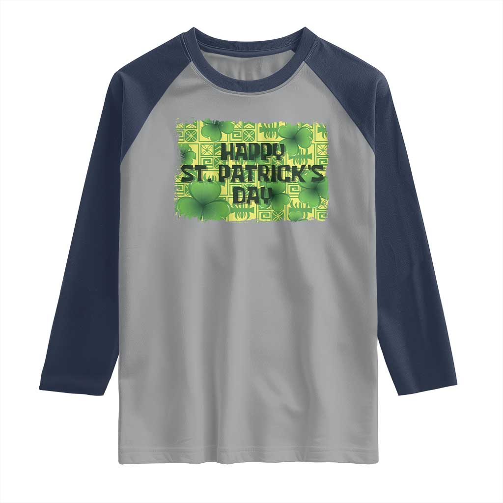 Funny Happy St. Patrick's Day Raglan Shirt