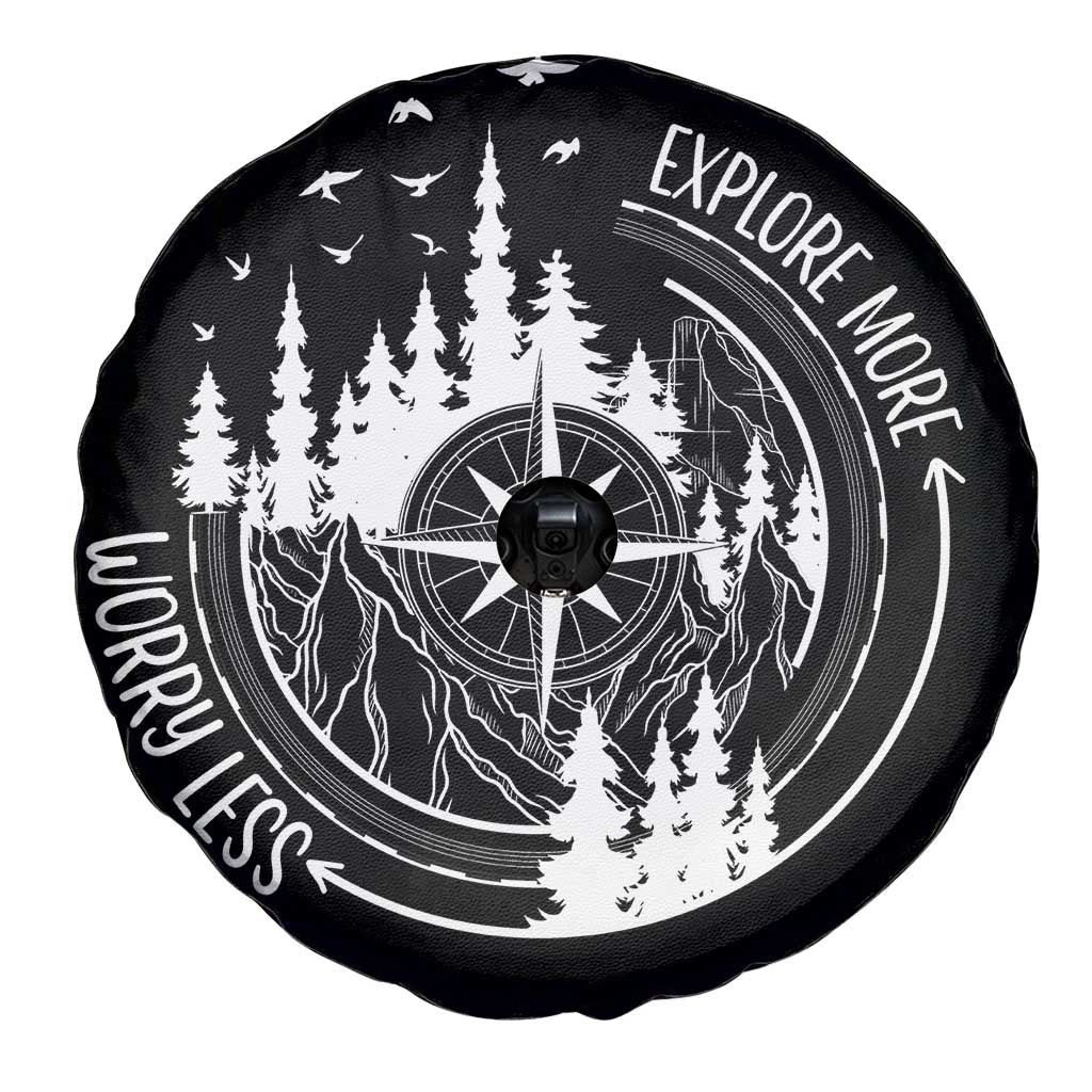 Camping Lover Spare Tire Cover Explore More Worry Less Adventure Outdoor Hiking Mountains Climber TS09