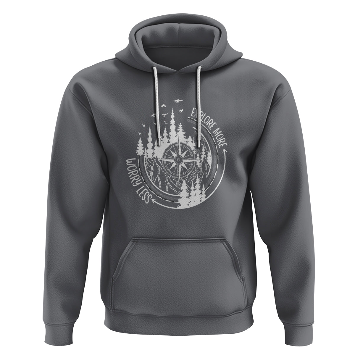 Camping Lover Hoodie Explore More Worry Less Adventure Outdoor Hiking Mountains Climber - Wonder Print Shop