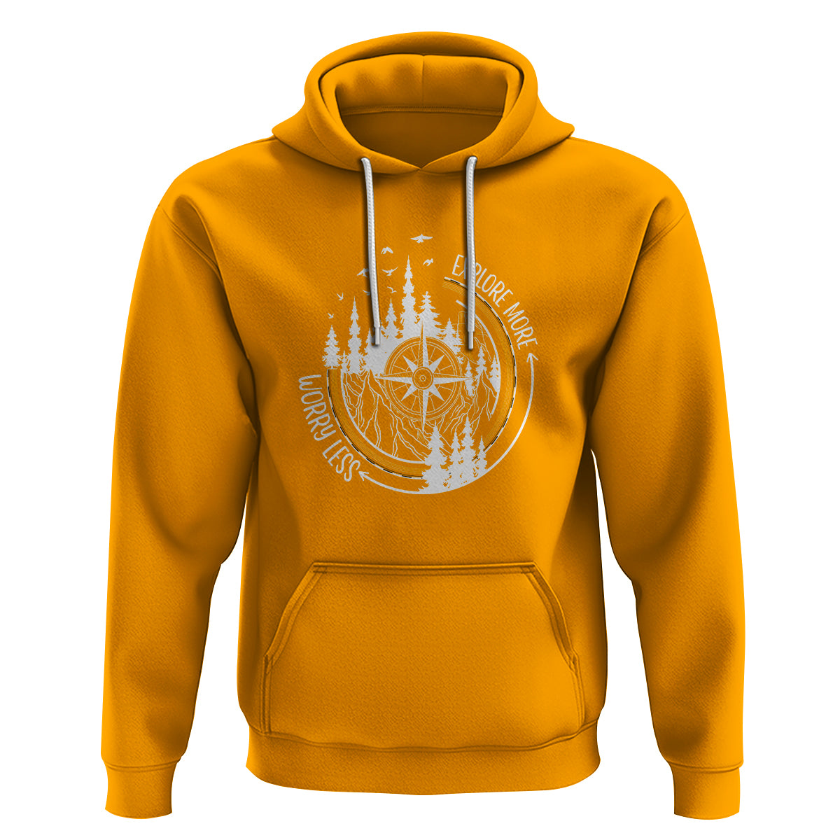 Camping Lover Hoodie Explore More Worry Less Adventure Outdoor Hiking Mountains Climber - Wonder Print Shop