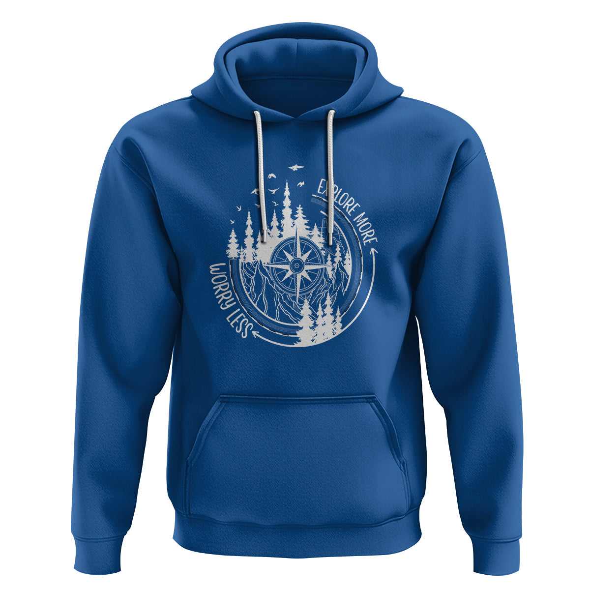 Camping Lover Hoodie Explore More Worry Less Adventure Outdoor Hiking Mountains Climber - Wonder Print Shop