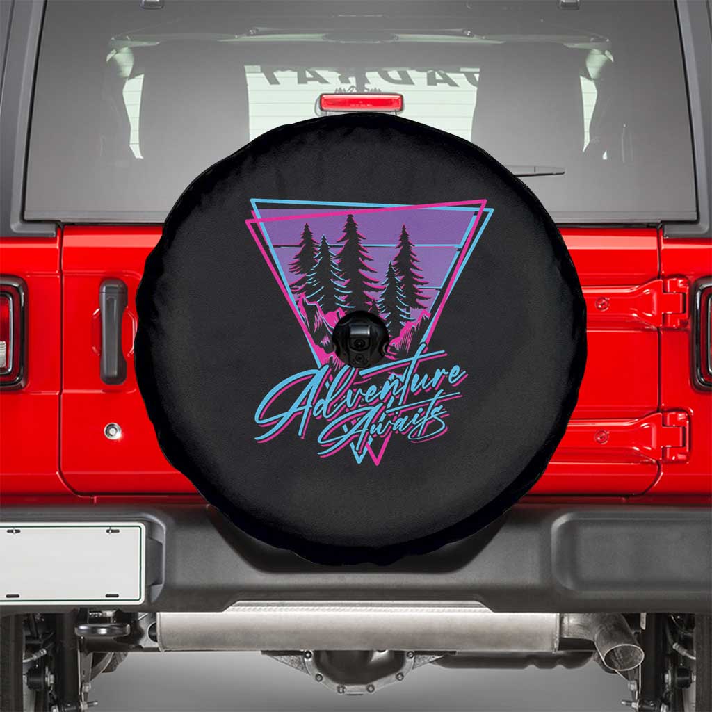 Camping Lover Spare Tire Cover Adventure Awaits Outdoors Hiking Mountains Climber